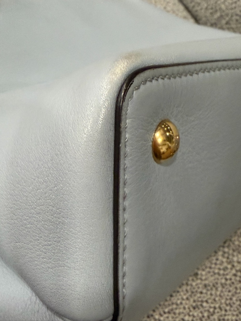 Fendi Blue Leather Small 2Jours Tote - Picture 15 of 16